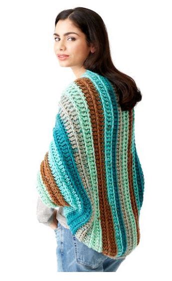 Free Caron Crochet Blanket Cardigan Pattern Tutorial The Crochet Crowd