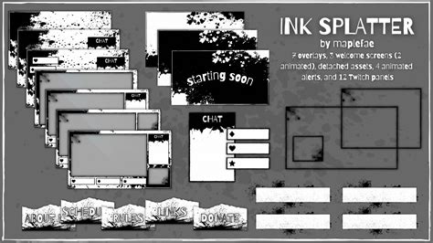 Ink Splatter Stream Overlay Package Maplefaes Ko Fi Shop Ko Fi ️