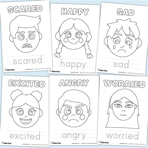 Emotions Letter Tracing Posters Craft Activity Guide Baker Ross