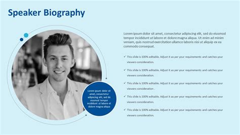 Speaker Biography Powerpoint Template Biography Templates