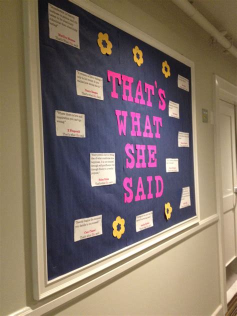 Thats What She Said Bulletin Board With Empowering Quotes By Women Ra