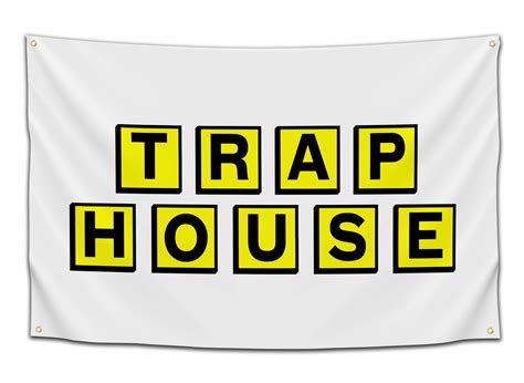 Trap House Flag Collegewares Frat Alcohol Decor For Dorm Room