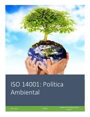 Desarrollo Caso M098 pdf ISO 14001 Política Ambiental Garcia Zully 6