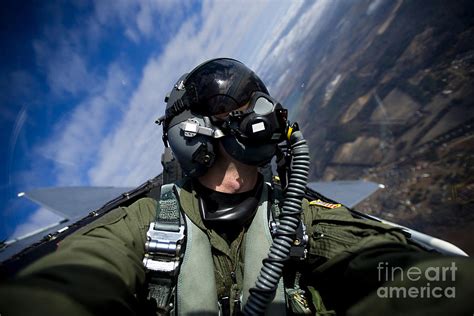 Self Portrait Of A Pilot In The Cockpit Photograph By Stocktrek Images