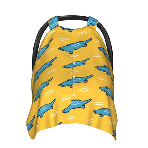 Car Seat Cover Baby Cartoon Cute Crocodile Yellow Baby Car Seat Cover