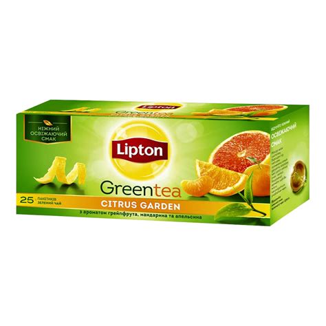 Чай зелений Lipton Greentea Citrus Garden, 25 пакетиків - Феофановская