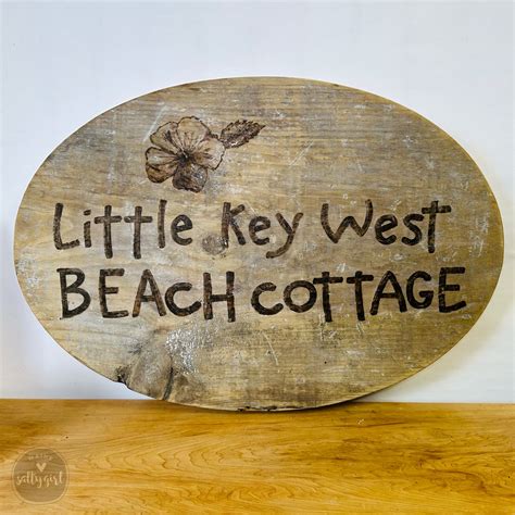 Wood Burned Custom Driftwood Sign Maine Salty Girl