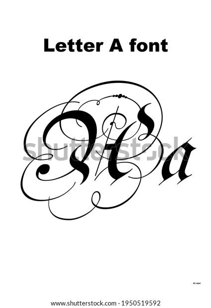 Amazing Calligraphy Letter Font Stock Illustration 1950519592 ...