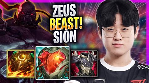 Zeus Is A Beast With Sion T Zeus Plays Sion Top Vs Olaf Season