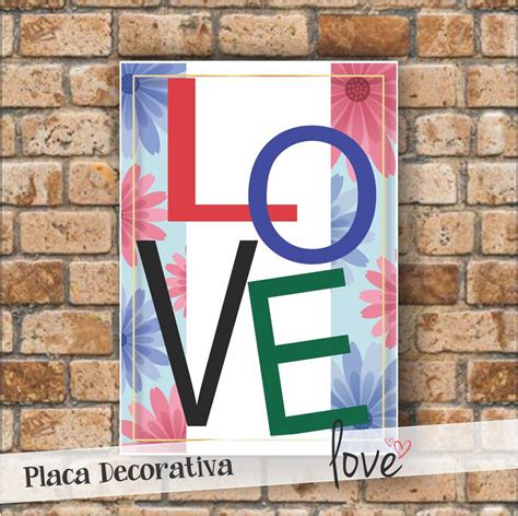 Placa Decorativa I Love Elo Produtos Especiais