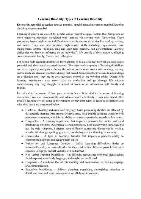 21 Types Of Disability Pdf 8