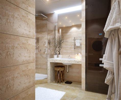 Modern Travertine Bathroom Designs - Genshin Impact