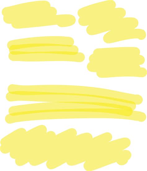 yellow highlighter collection vector illustration 3095937 Vector Art at ...