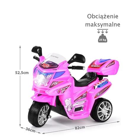 Elektryczny Motocykl Dla Dzieci Trzyko Owy R Owy