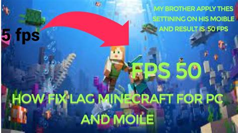 HOW TO FIX LAGE IN MINECRAFT LOW END PC AND MOBILE YouTube