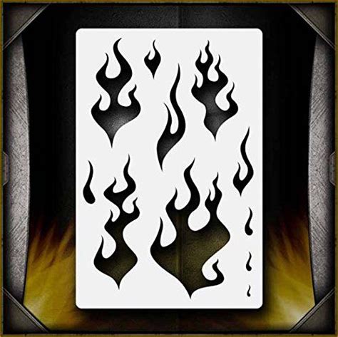 Flames 2 AirSick Airbrush Stencil Template