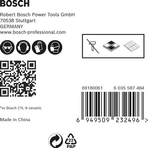 Expert Hex Hard Ceramic Matkap Ucu Seti Bosch Professional