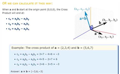 Cross Product Formula ⭐️⭐️⭐️⭐️⭐ What Is Dot Math Formulas Vector Can