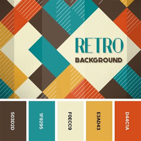 31 Retro Color Palettes For Throwback Designs Color Meanings Retro