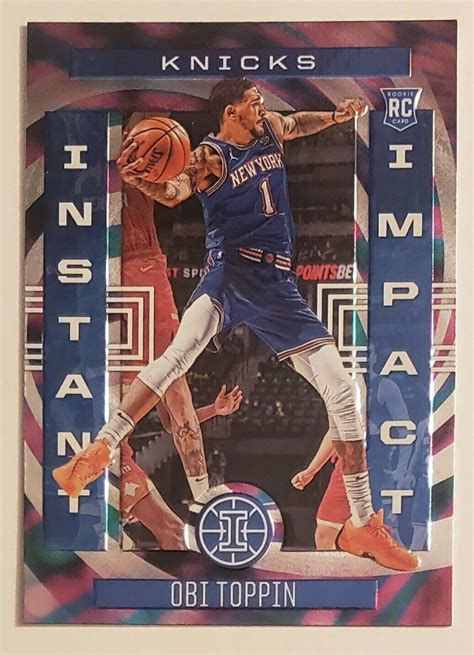 Panini Illusions Instant Impact Obi Toppin Rookie Card New York