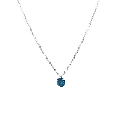 .91 ct. Diamond (Irradiated Blue) Necklace - GoldInArt.com