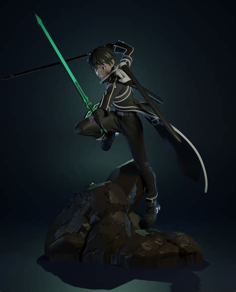 Kirito From Sword Art Online 3dprint 3d Model 3d Printable Cgtrader