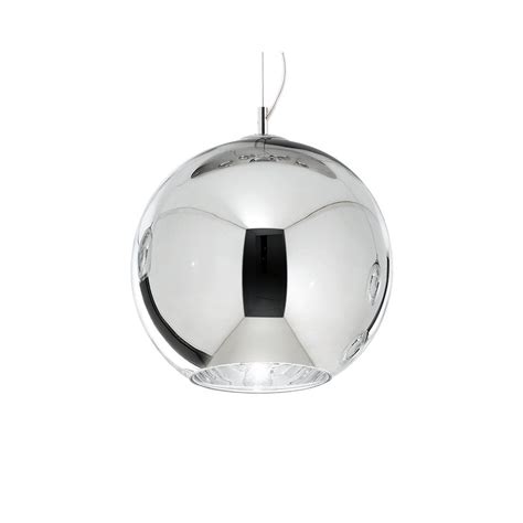 Ideal Lux Nemo Single Light Large Ceiling Pendant Light In A Chrome