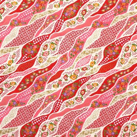 Papier Japonais Washi Chiyogami Grand Format Ondulation Rose