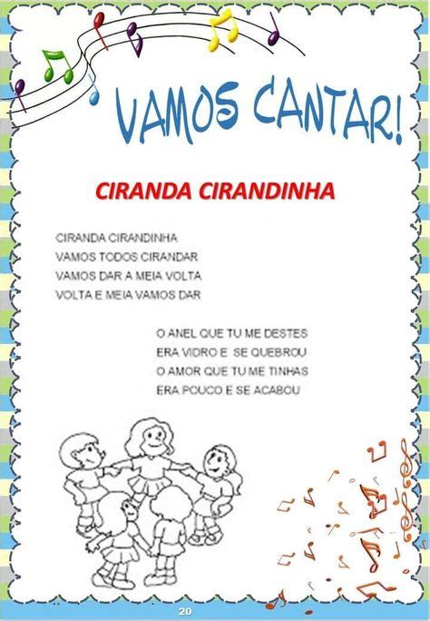 Educação Infantil Livro De Cantigas Populares Para Imprimir Espaço 669