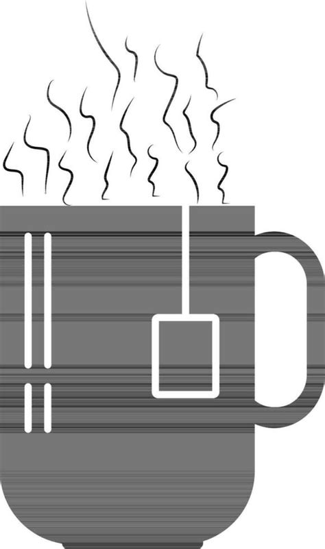 Tea Bag In Black And White Hot Tea Mug 24516073 Vector Art At Vecteezy