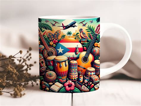 Boricua Mug Wrap 11oz And 15oz Sublimation Design Instant Digital