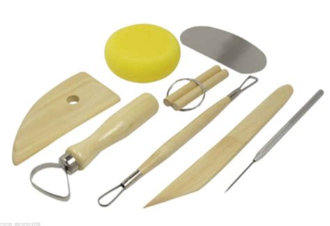 8pc Pottery Clay Molding Sculpting Tools Set | Property Room