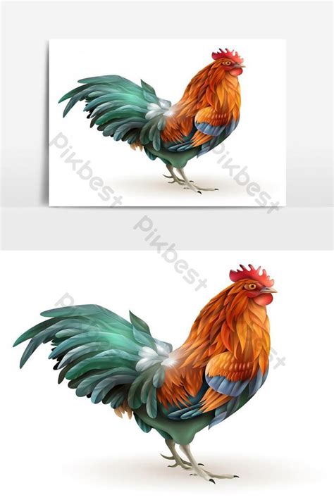 Red Rooster Cock Side View Abstract Vector Png Images Eps Free