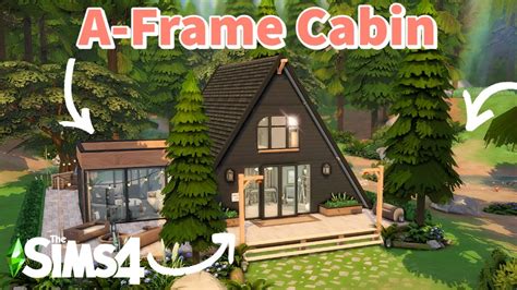 A FRAME LUXURY CABIN GETAWAY Sims 4 Rental Lot Speed Build No CC