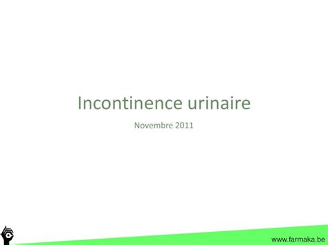 PDF Incontinence Urinaire Farmaka Be Incontinence Urinaire