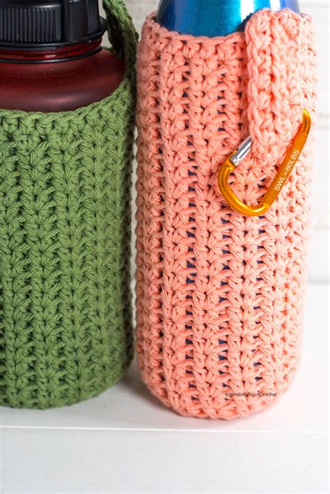 Easy Crochet Water Bottle Holder Pattern With Video Tutorial Winding