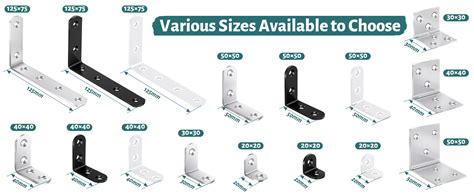 Yeepeo Pcs Angle Brackets Mm Stainless Steel Corner