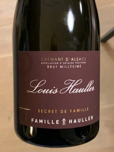 Louis Hauller Secret de Famille Crémant d Alsace Brut Millésimé Vivino US