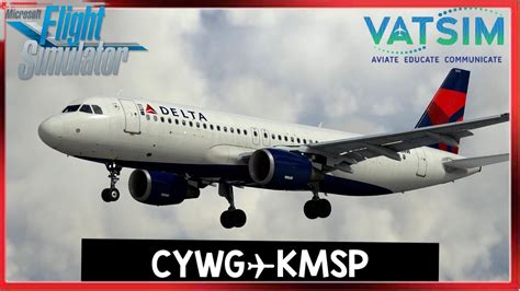 MSFS LIVE Fenix A320 Real Delta OPS Vatsim CYWG KMSP Msfs2020