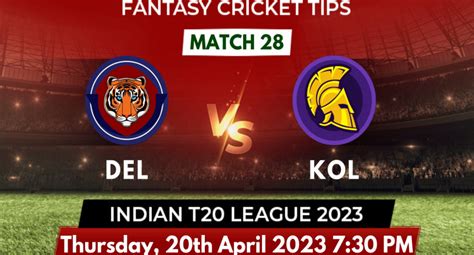 Delhi Vs Kolkata Match Prediction Pitch Report Playing Fantasy Tips