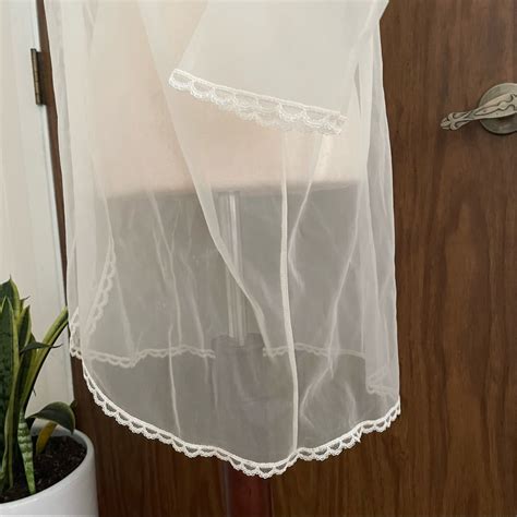 Vintage Val Mode Sexy Sheer Mesh Robe Lingerie Gem