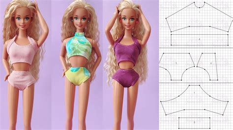 173 bikinis para Barbie antigua patrones en la descripción YouTube