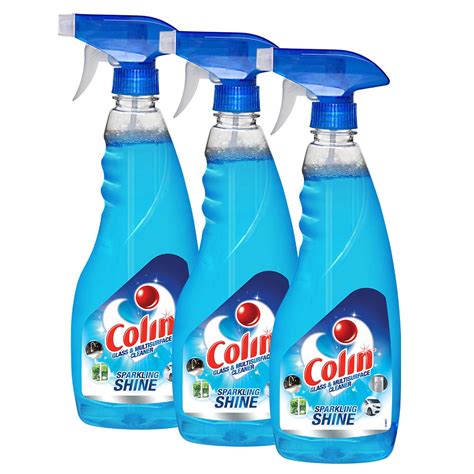 Colin Glass And Surface Cleaner Liquid Spray Regular 500 Ml Pack Of 3 Health