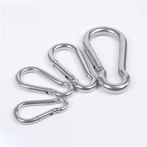 Galvanized DIN5299c Standard Snap Hook Carabiner Screw Lock Rock