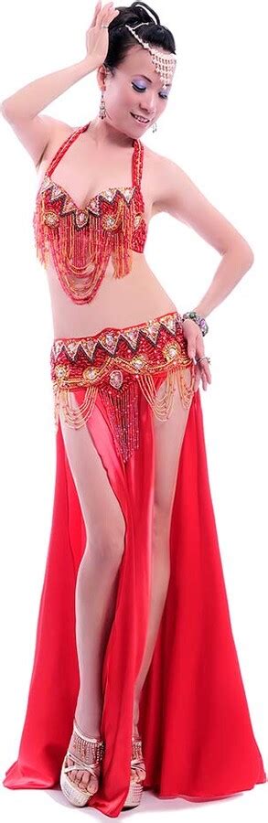 Royal Smeela Belly Dance Costume For Women Maxi Skirt Bra Belt Suit