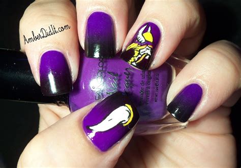 Amber did it NFL Nail Art Series 6 Minnesota Vikings Nägel