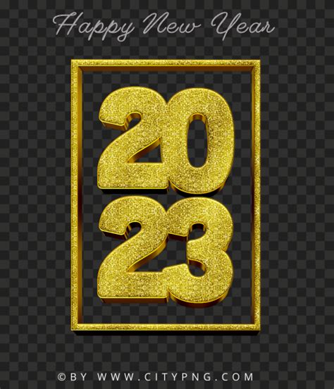 Creative 2023 Happy New Year Glitter Effect PNG IMG Citypng