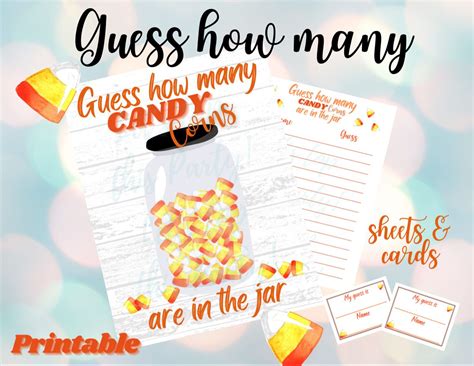 Guess How Many Candy Corns Are In The Jar Candy Corn Guessing Game