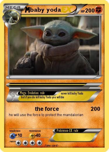 Pok Mon Baby Yoda The Force My Pokemon Card