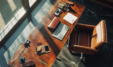 Premium Photo | Topdown View of an Executive Office Desk